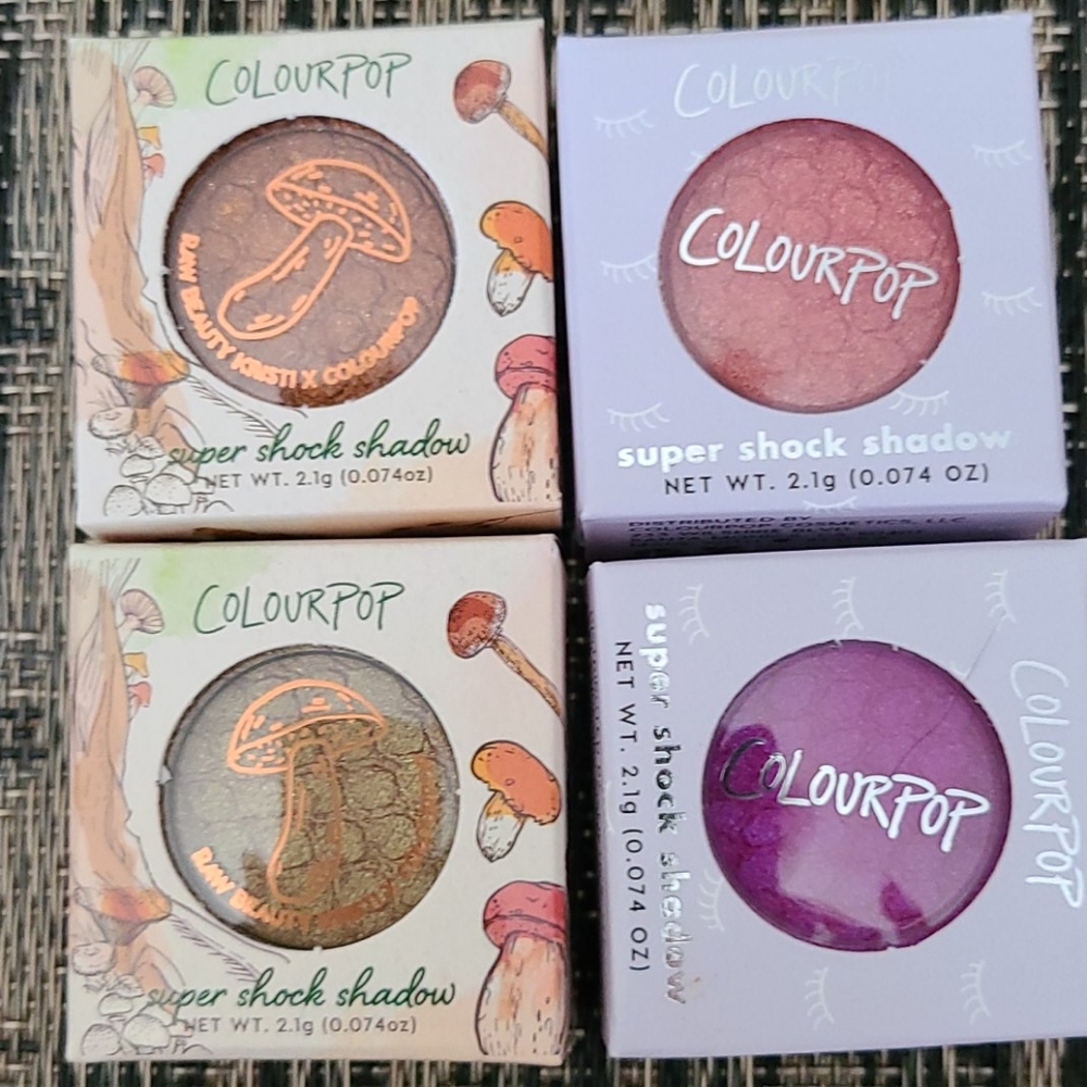 Set of 4 Colourpop Super Shock Shadows